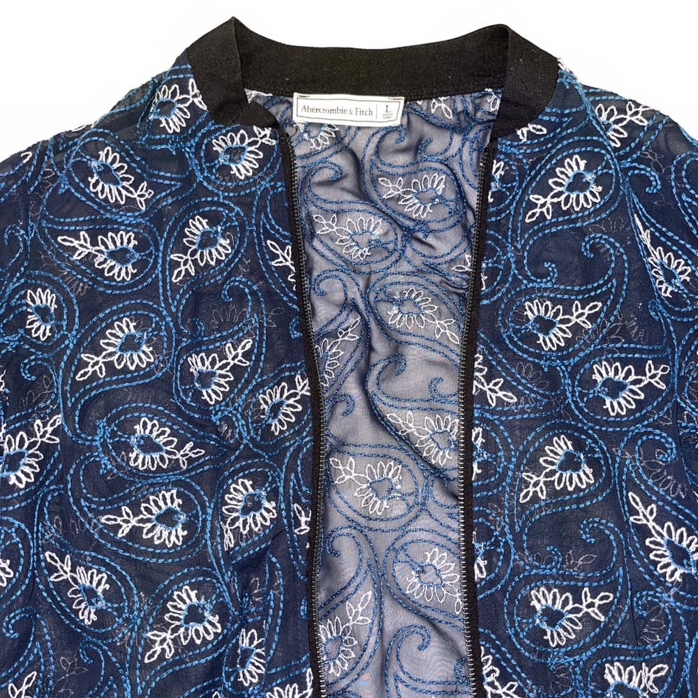 abercrombie & fitch embroidered bomber jacket